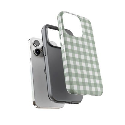 Green Gingham Airi Case | Tough Phone Case
