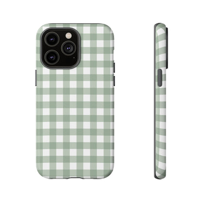 Green Gingham Airi Case | Tough Phone Case