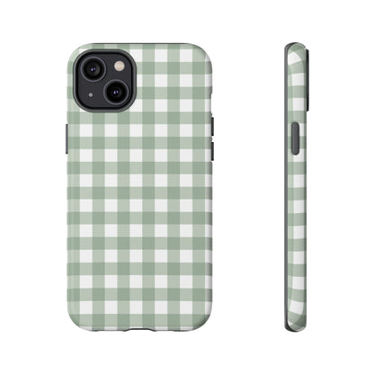 Green Gingham Airi Case | Tough Phone Case
