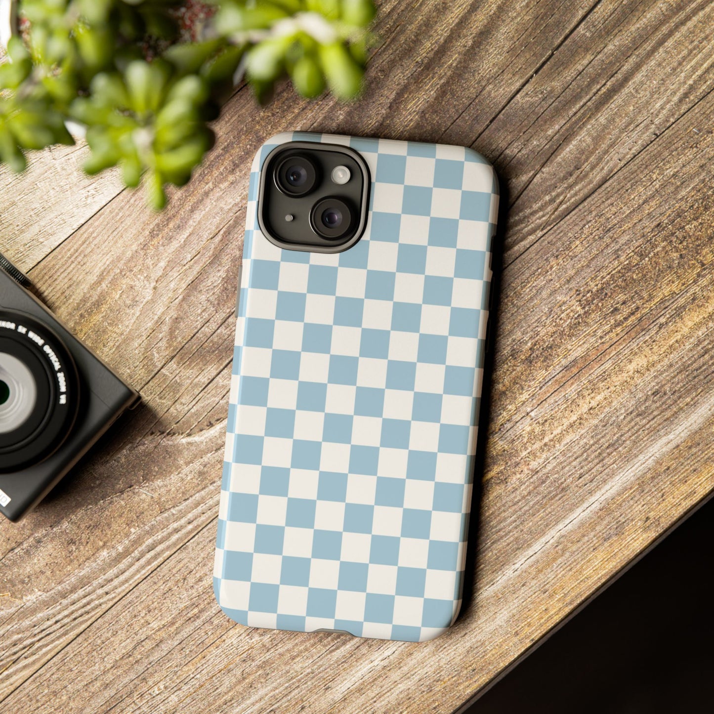 Blue Checkerboard Airi Case | Tough Phone Case