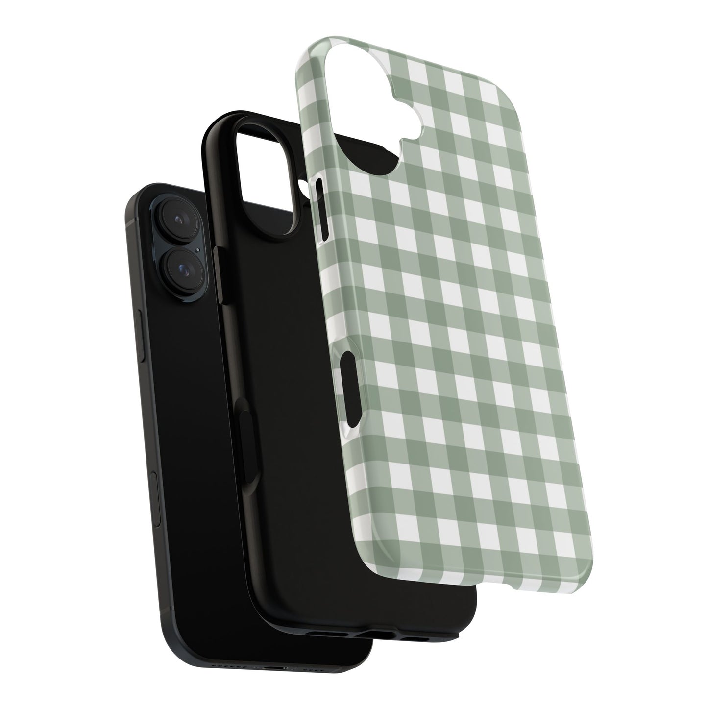 Green Gingham Airi Case | Tough Phone Case