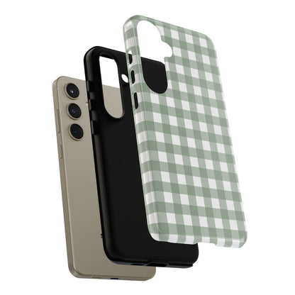 Green Gingham Airi Case | Tough Phone Case