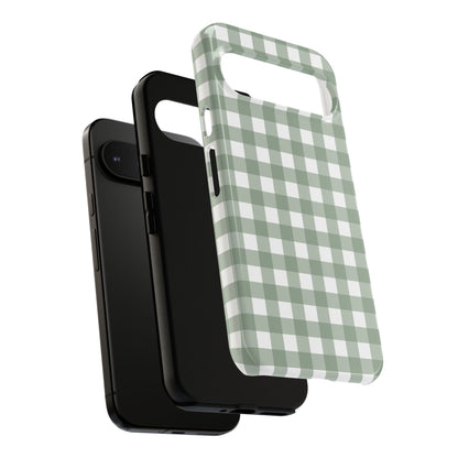 Green Gingham Airi Case | Tough Phone Case