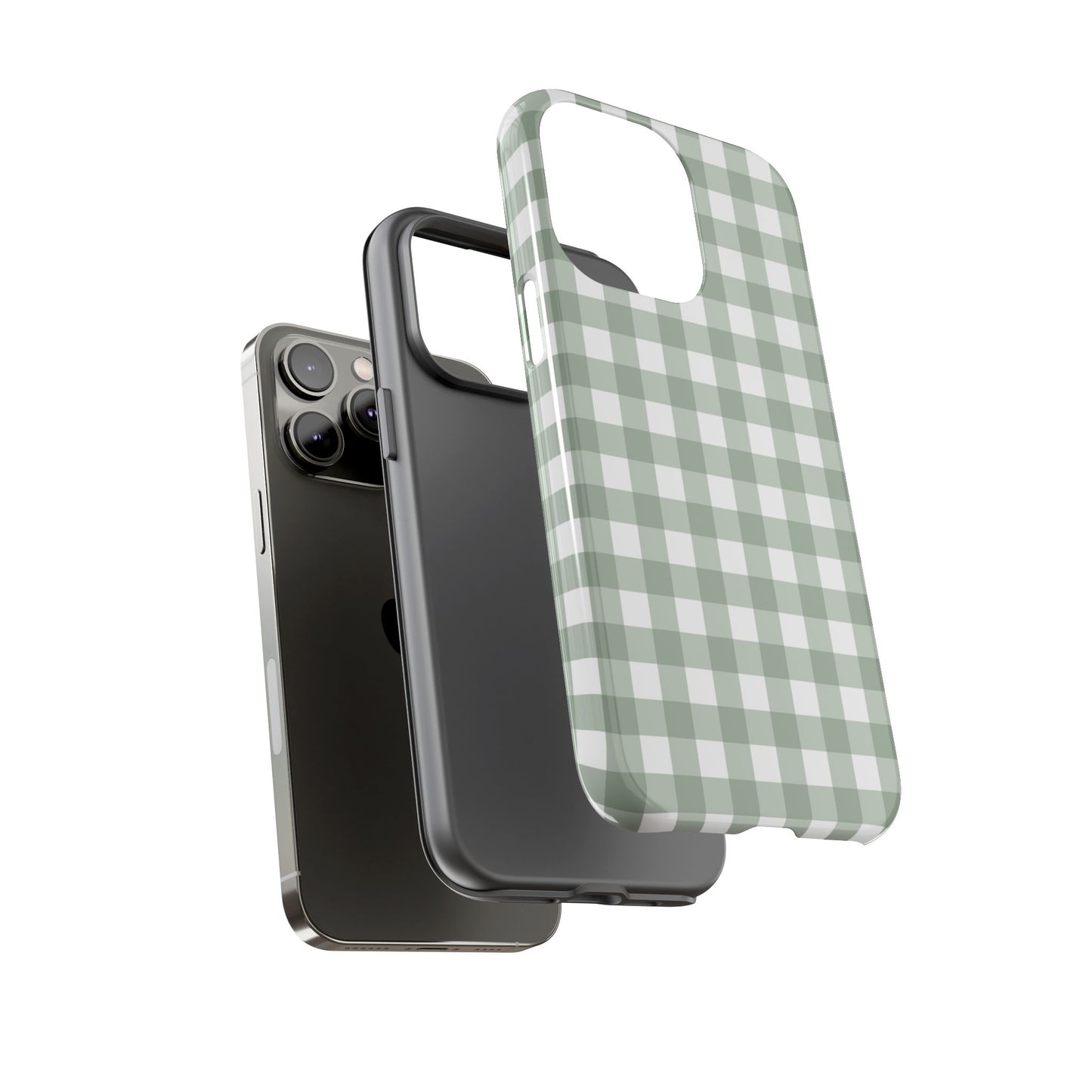 Green Gingham Airi Case | Tough Phone Case