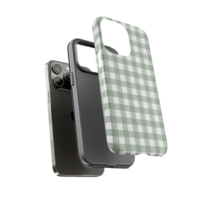 Green Gingham Airi Case | Tough Phone Case