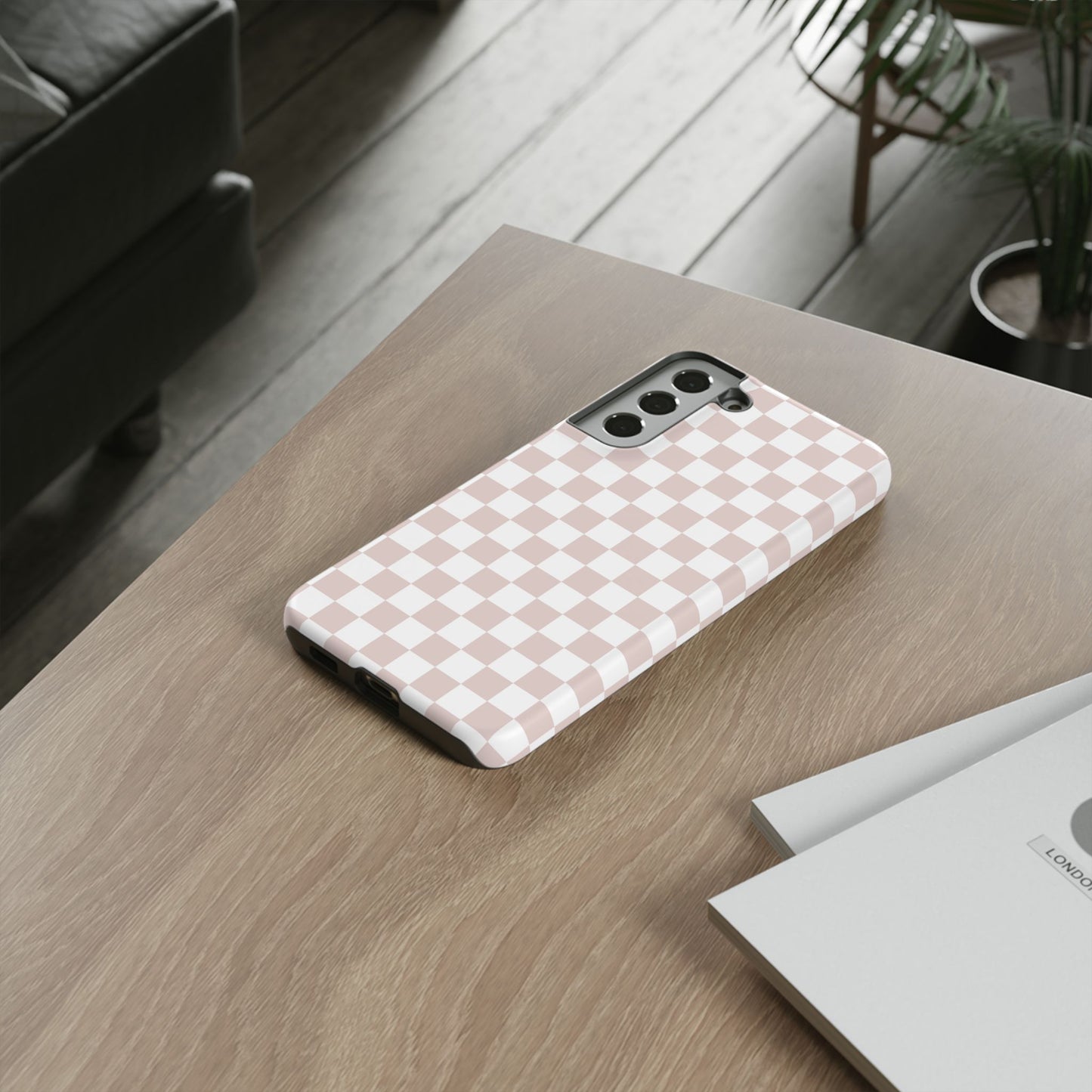Nude Checkerboard Airi Case | Tough Phone Case