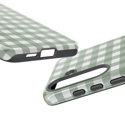 Green Gingham Airi Case | Tough Phone Case