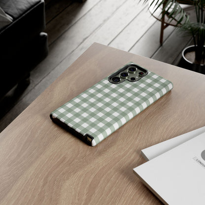 Green Gingham Airi Case | Tough Phone Case