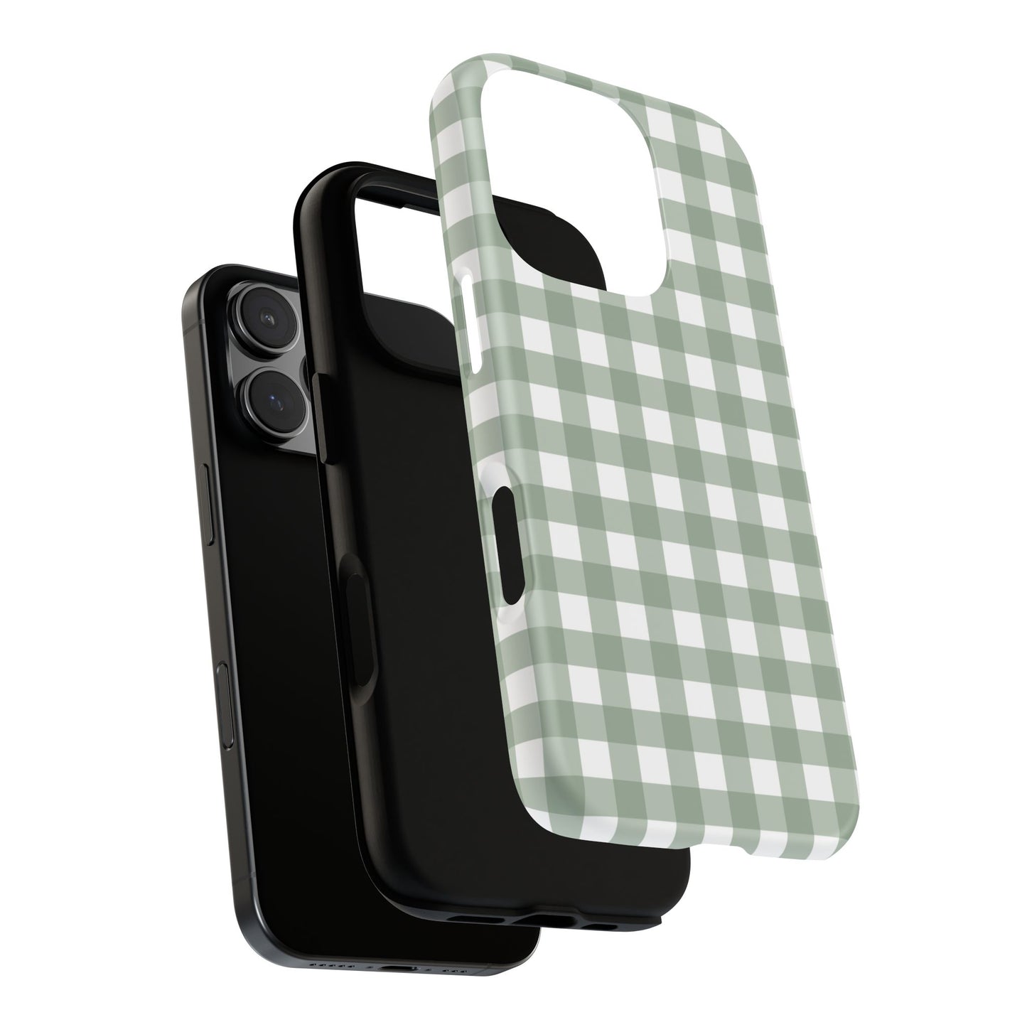 Green Gingham Airi Case | Tough Phone Case