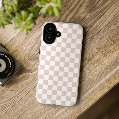 Nude Checkerboard Airi Case | Tough Phone Case
