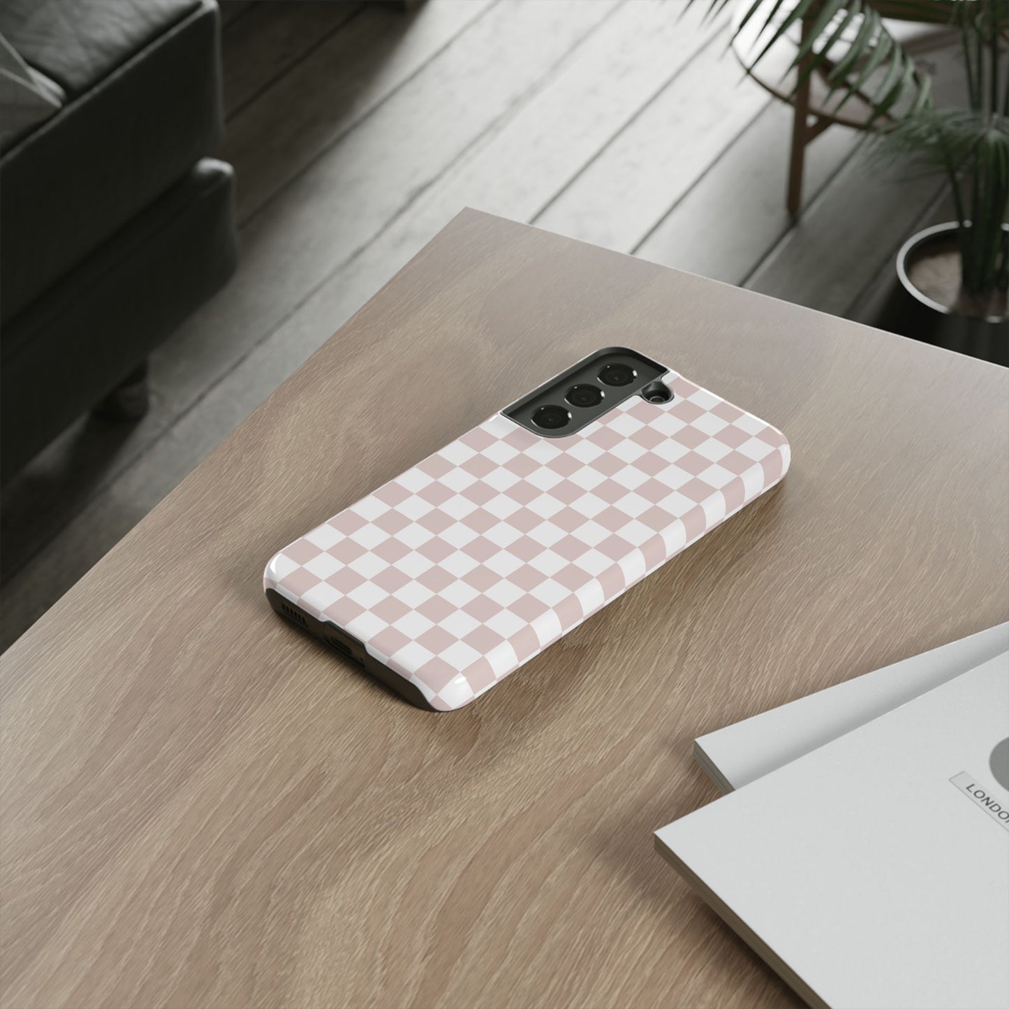 Nude Checkerboard Airi Case | Tough Phone Case
