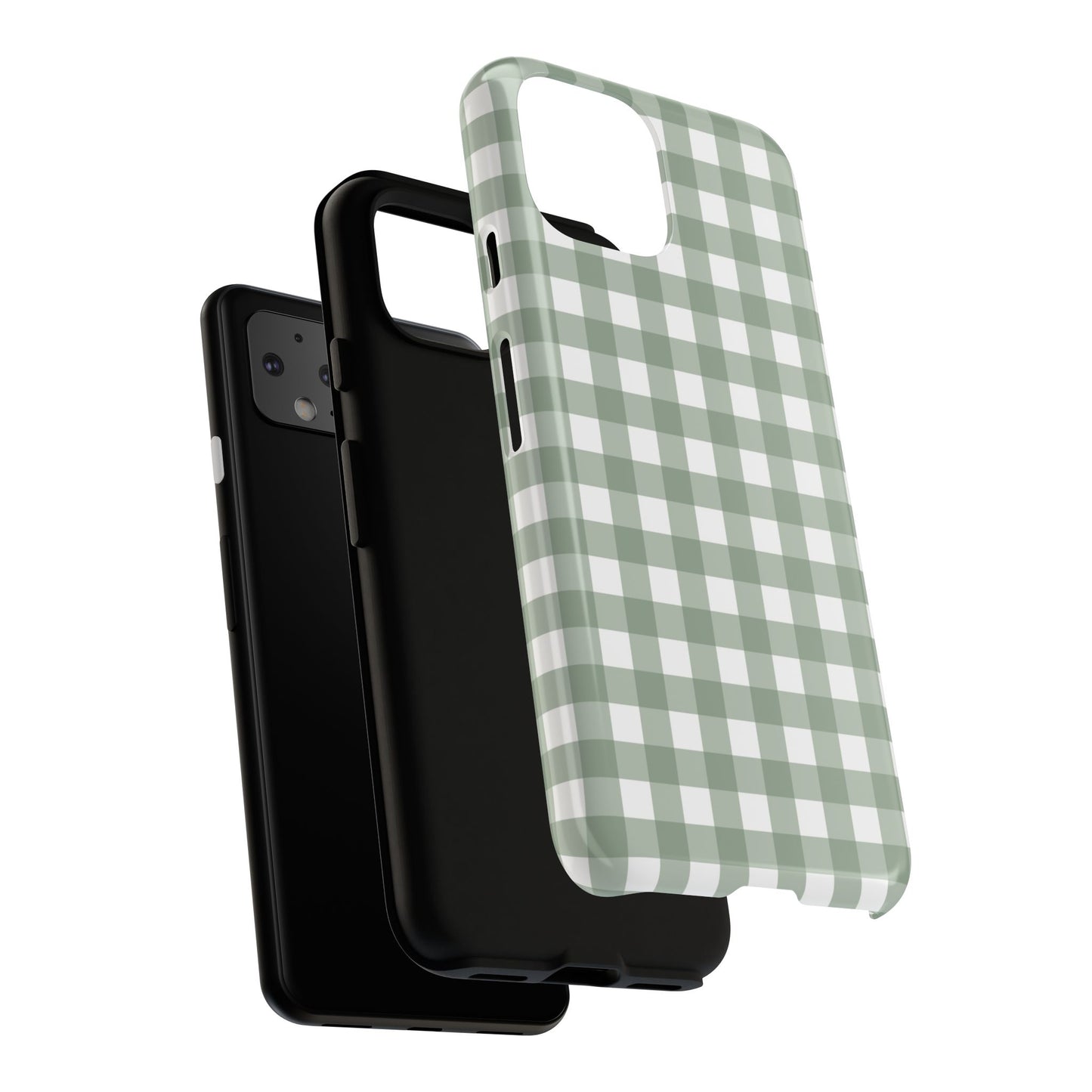 Green Gingham Airi Case | Tough Phone Case