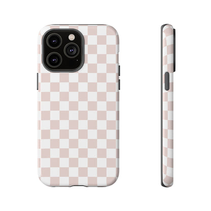 Nude Checkerboard Airi Case | Tough Phone Case