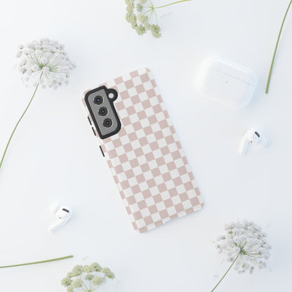 Nude Checkerboard Airi Case | Tough Phone Case
