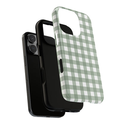 Green Gingham Airi Case | Tough Phone Case