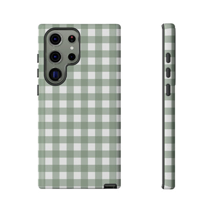 Green Gingham Airi Case | Tough Phone Case