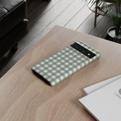 Green Gingham Airi Case | Tough Phone Case