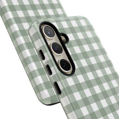 Green Gingham Airi Case | Tough Phone Case