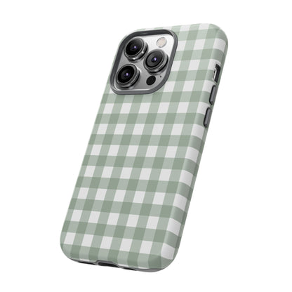 Green Gingham Airi Case | Tough Phone Case