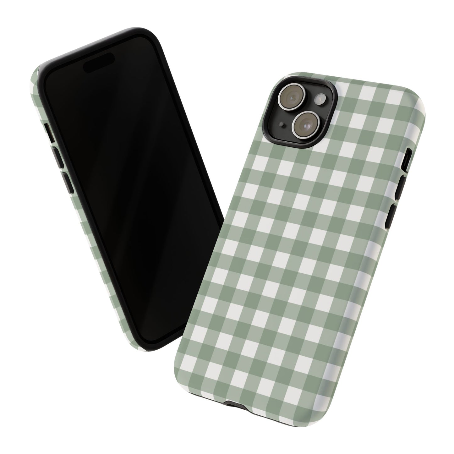 Green Gingham Airi Case | Tough Phone Case