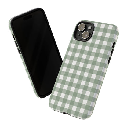 Green Gingham Airi Case | Tough Phone Case